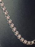 Stainless steel barrel chain necklace, silver chain. unisex chainmaille necklace